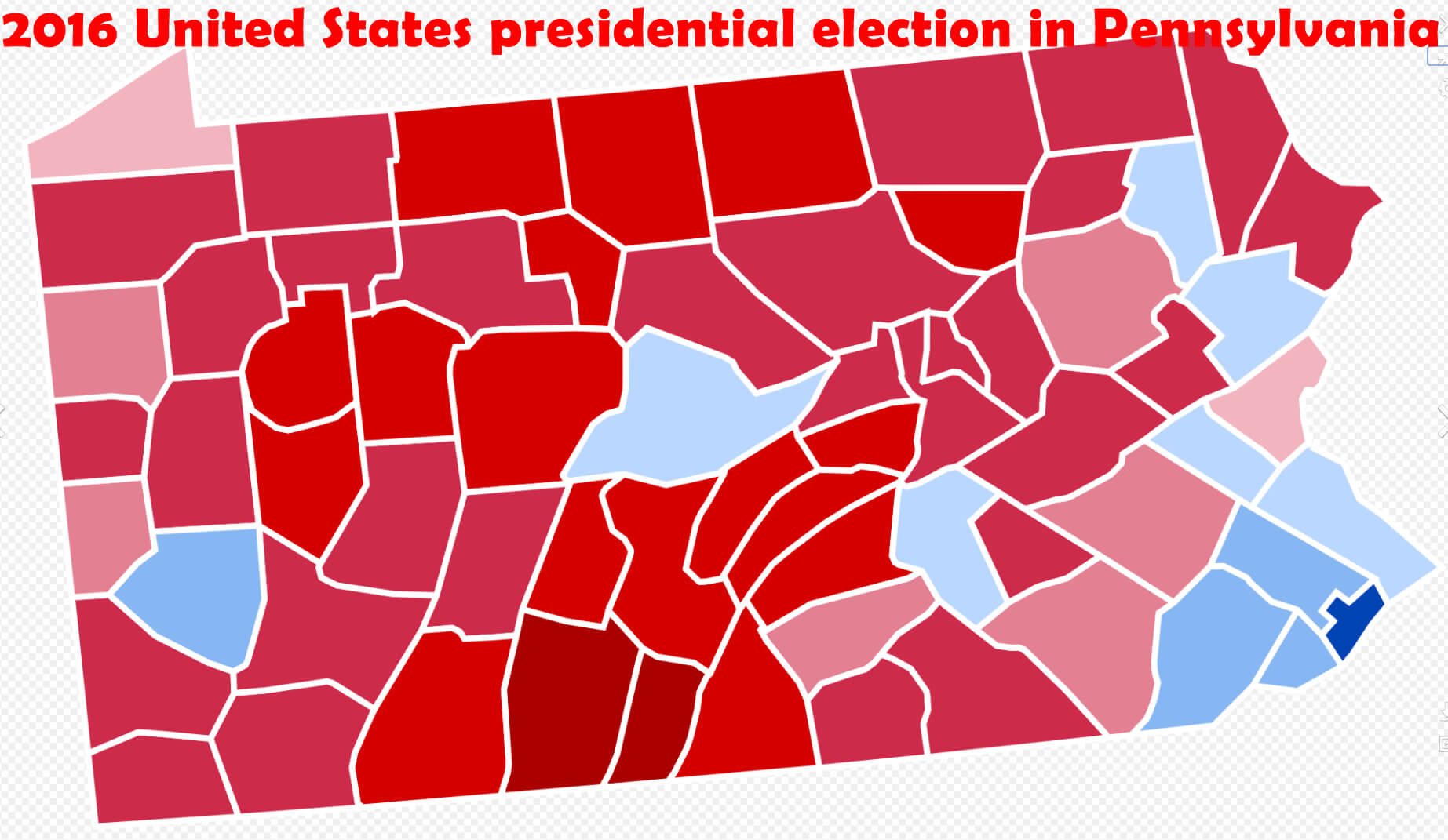 2016 US Presidential election in Pennsylvania Clinton vs Trump